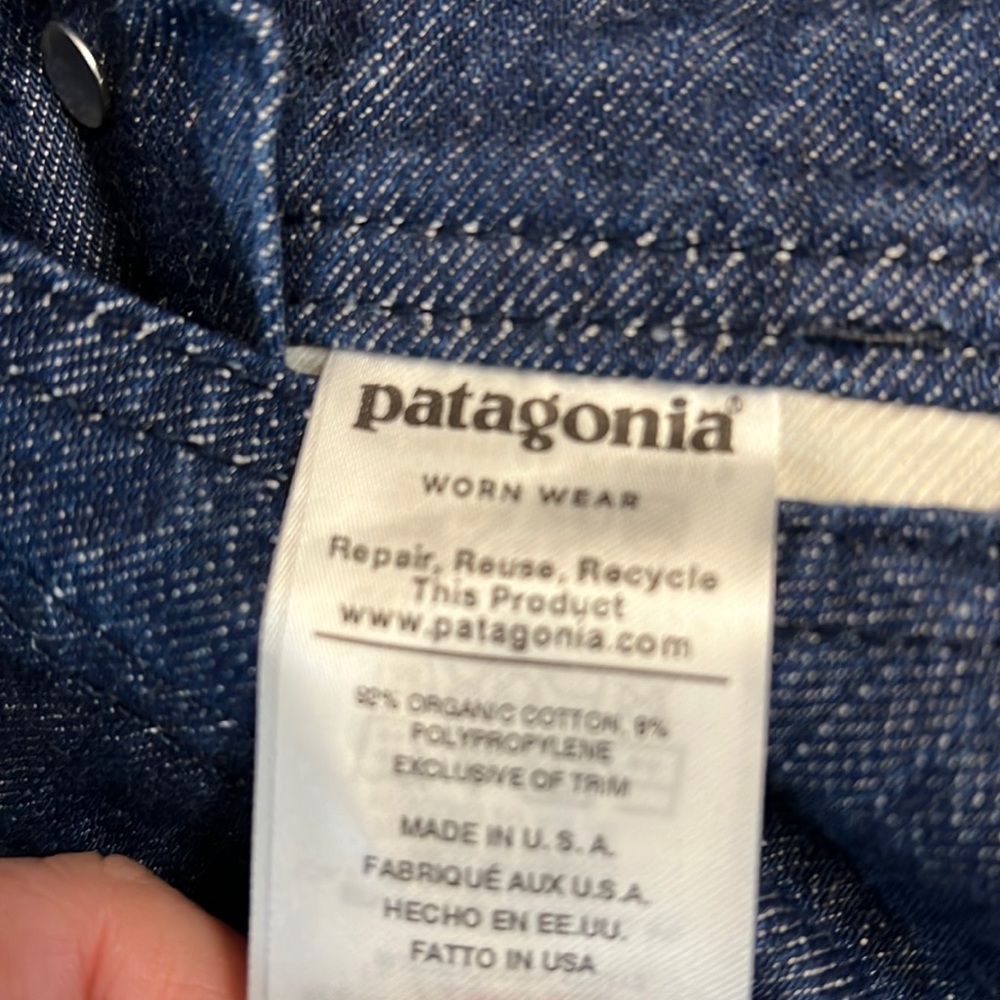 NWT PATAGONIA STEEL FORGE BLUE DEMIN BIB OVERALLS XS - Picture 12 of 16